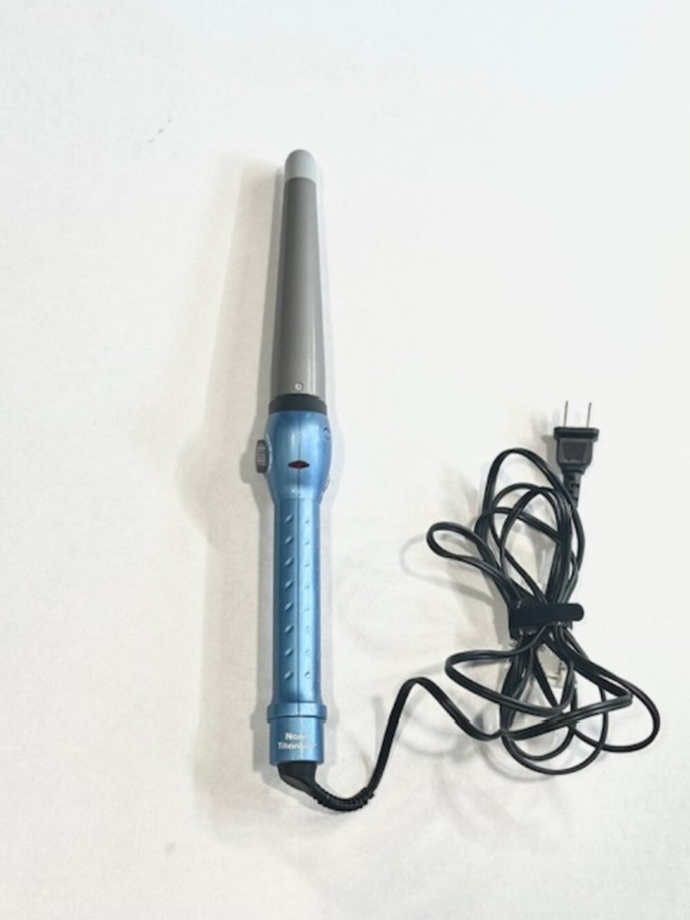 BabylissPRO ConiCurl Iron Hair Curling Wand Nano Titanium Blue 1.25" Tested